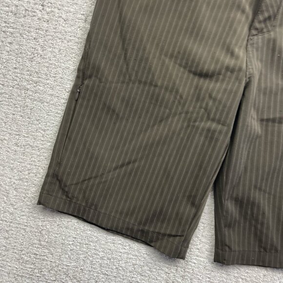 Y2K Hurley Skater Shorts Dark Brown Striped Art Department Men Sz 30 Goth Punk - Picture 7 of 13